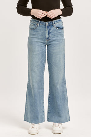 Dear John Fiona Wide Leg Denim in Artic Denim