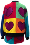 Queen of Sparkles Colorblock Rainbow Rhinestone Heart Sweatshirt