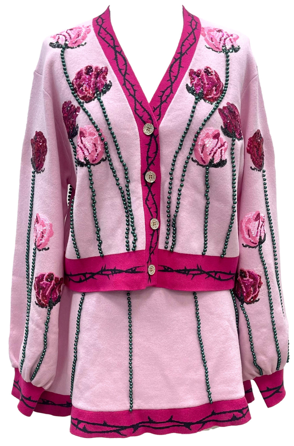 Queen of Sparkles Rose Cardigan