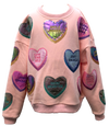 Queen of Sparkles Positive Candy Heart Sweatshirt