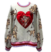 Queen of Sparkles Vintage Heart + Cupid Sweatshirt