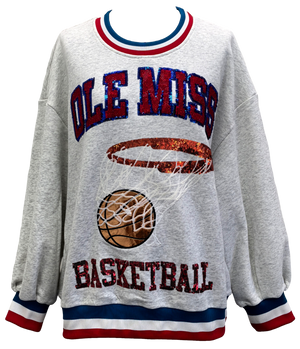 Queen of Sparkles Ole Miss Basketball Sweatshirt