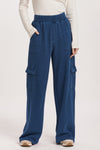 Dear John Dark indigo Crew Neck Wide Leg Pant Set