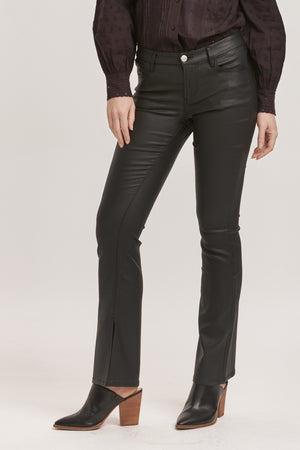 Dear John Jaxtyn Black Coated Mid Rise Bootcut Jeans