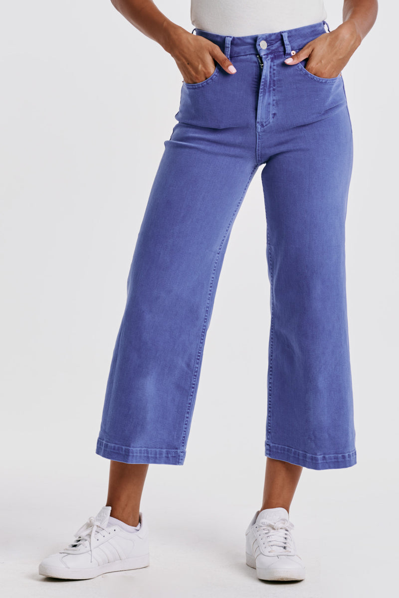 Dear John Super High Rise Full Hem Cropped Flare in Galactic Cobalt