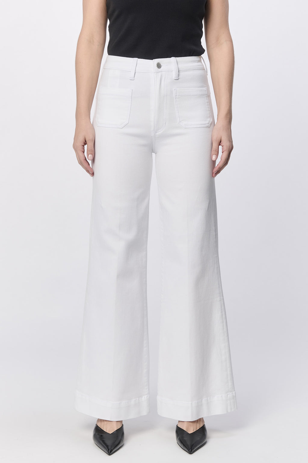 Dear John White Fiona High Rise Wide Leg