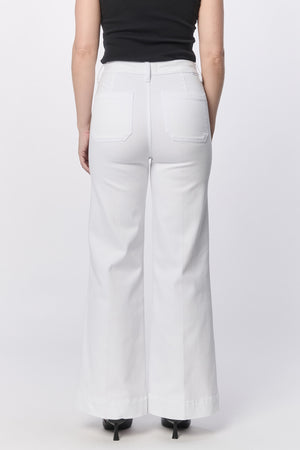 Dear John White Fiona High Rise Wide Leg