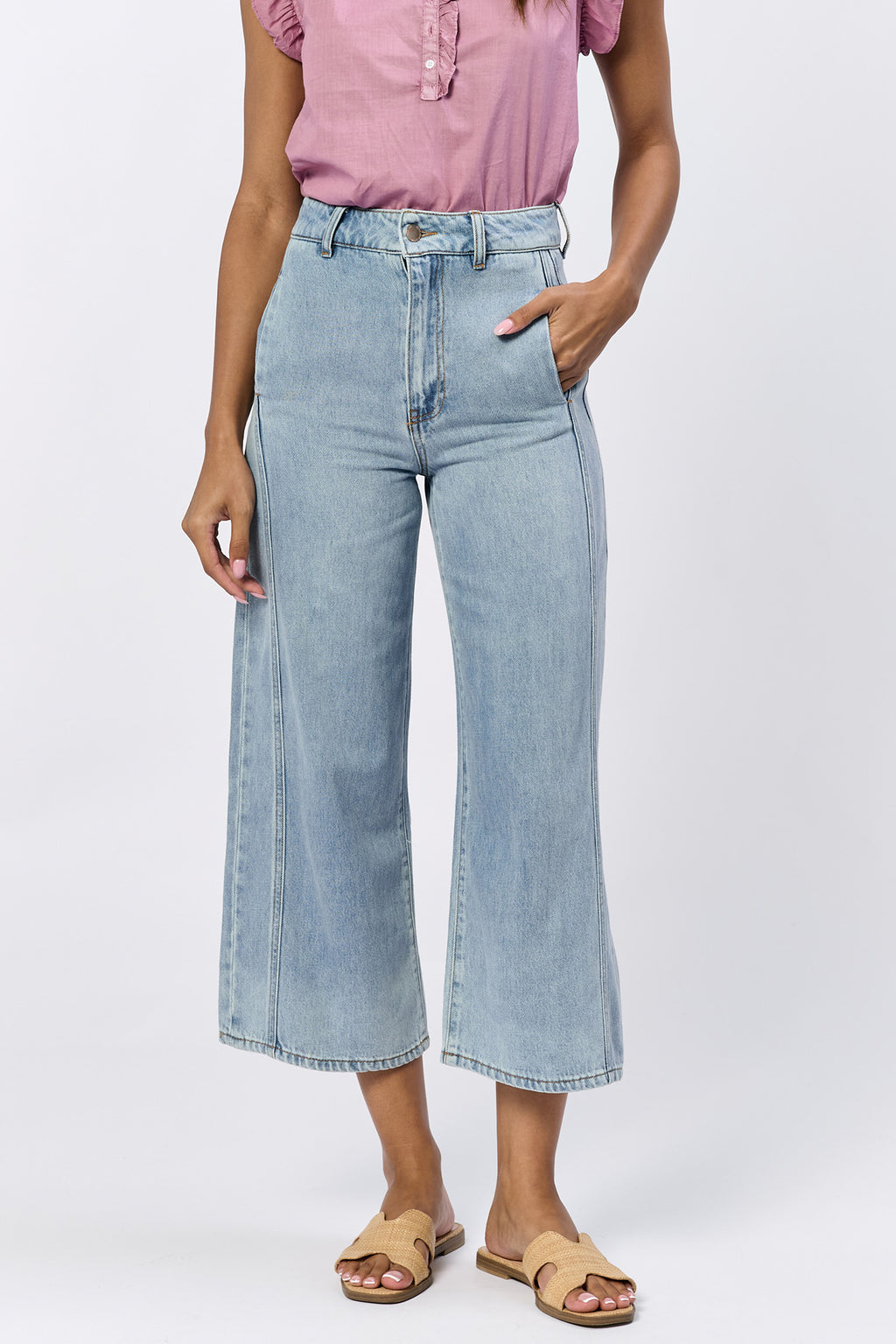Dear John Audrey Cropped Wide Leg in Ocean