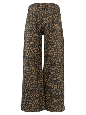 Kut Meg High Rise Wide Leg in Wood Leopard