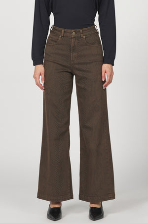 Dear John: Audrey High Rise Python Wide Leg Pants