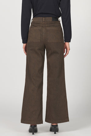 Dear John: Audrey High Rise Python Wide Leg Pants