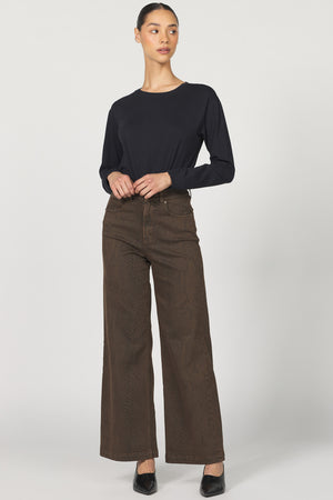 Dear John: Audrey High Rise Python Wide Leg Pants