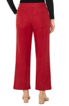 Liverpool Stride Wide Leg 2/ Self Belt In Maroon Berry