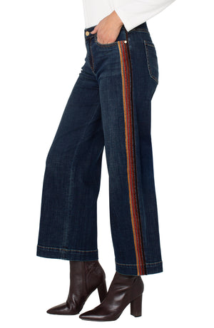 Liverpool Stride Wide Leg w/ Velvet Trim