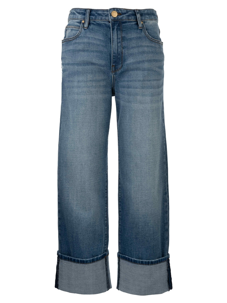 KUT Sienna Straight Leg Rolled Hem in Love Wash