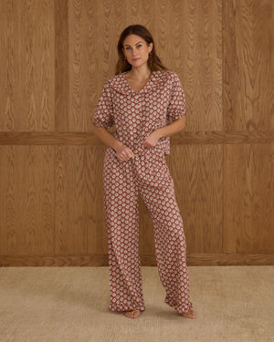 Rylee + Cru Ruby Fleur Ruffle Pjs (1 XS)