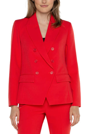 Liverpool Coral/Red Double Breasted Blazer (LARGE)