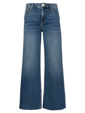 KUT Meg High Rise Wide Leg, Raw Hem