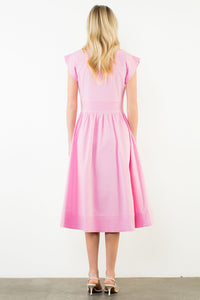 THML | Pink Short SLv Zip Up Dress (1 XS)