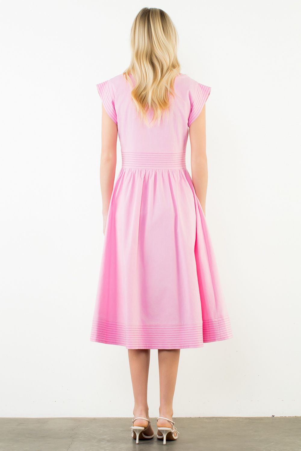 THML | Pink Short SLv Zip Up Dress (1 XS)
